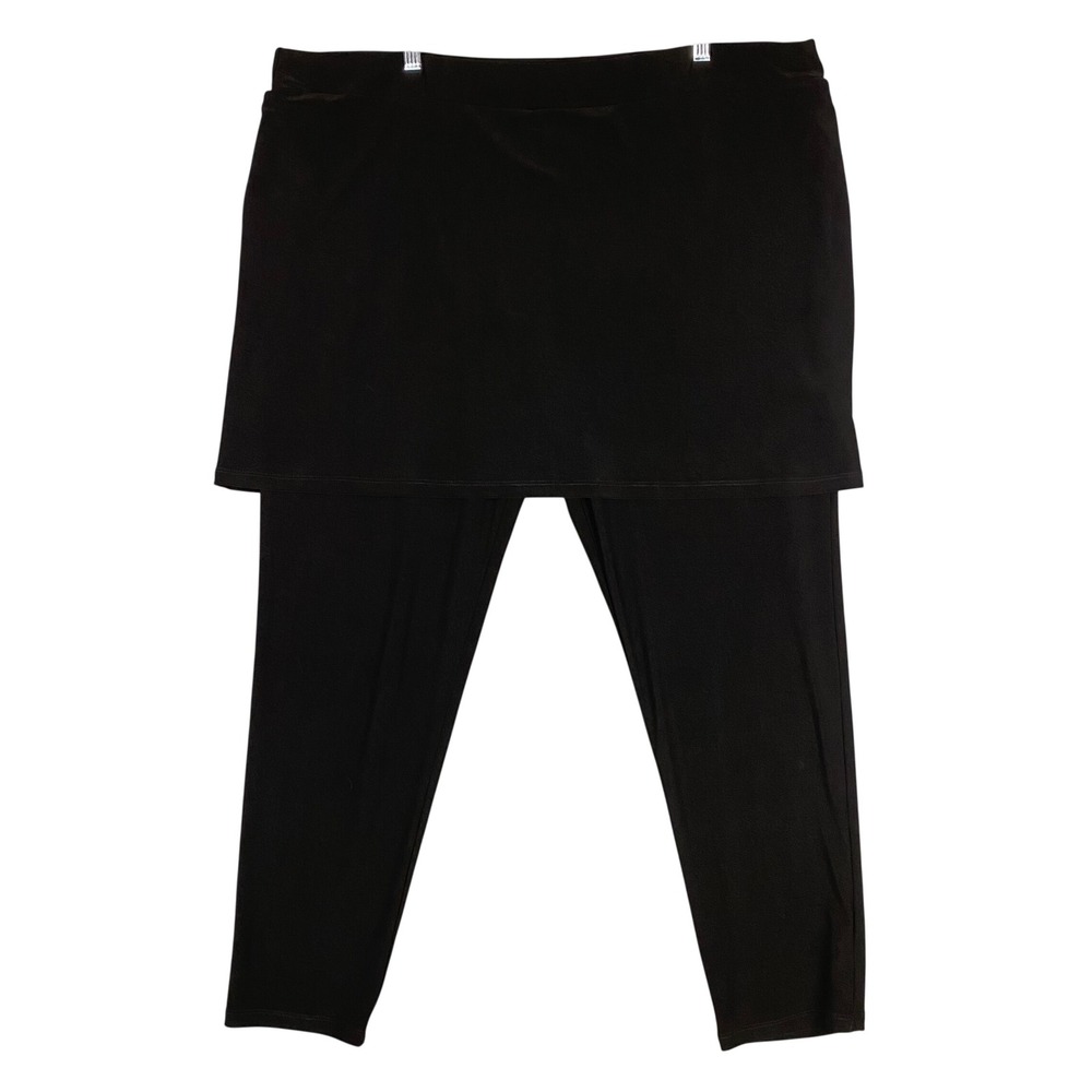 Frank Lyman Montreal Black Skirted Leggings Skort Style 64065 Womens Size 22 NEW